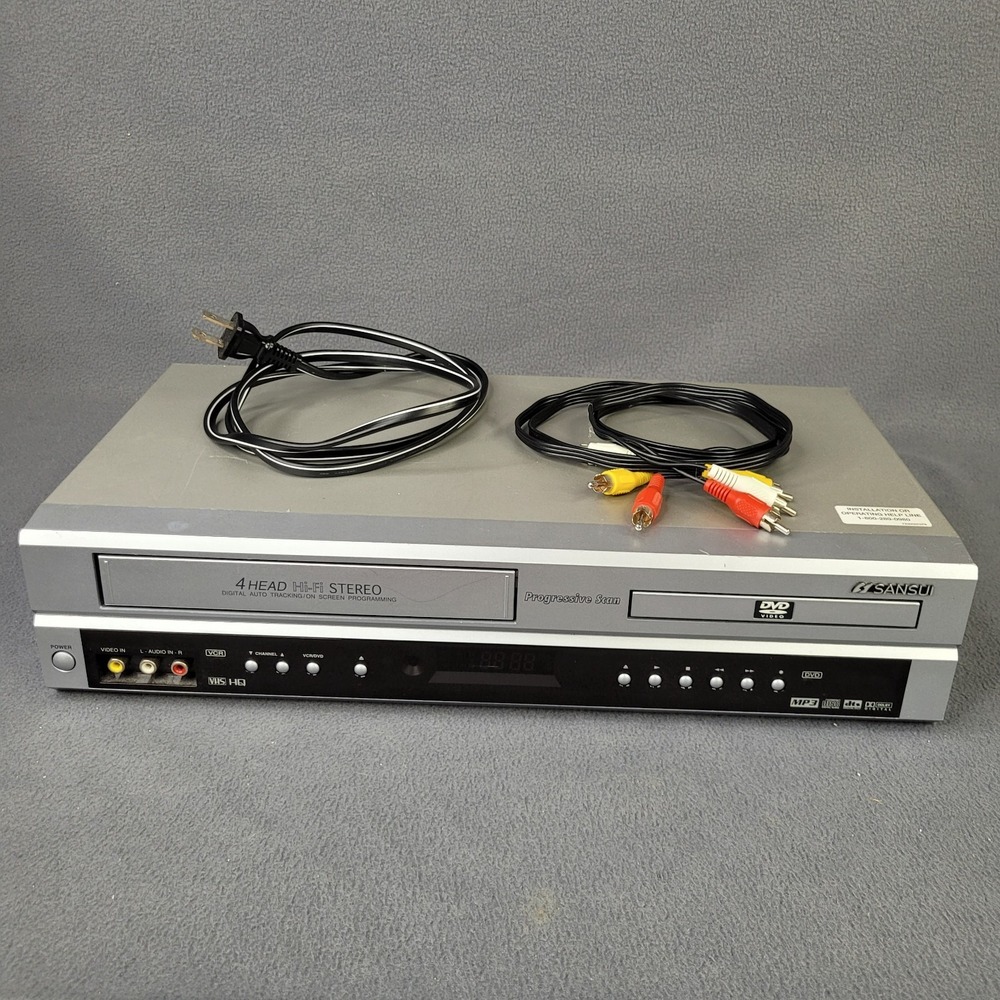 SANSUI VRDVD4001 DVD VCR VHS Combo Player  S-Video Optical-Tested